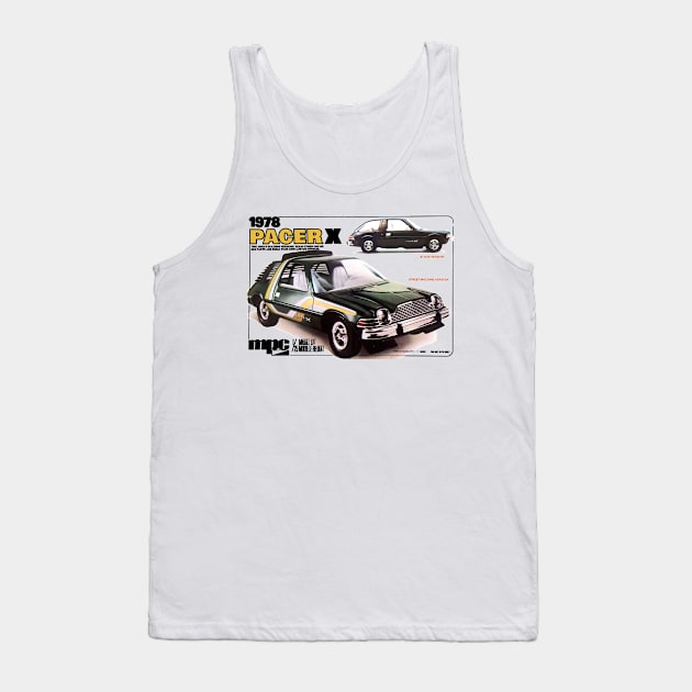 AMC PACER X - model box art Tank Top by Throwback Motors